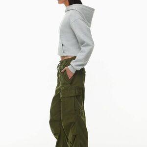 TNA Aritzia Olive Squad Pocket Parachute Pant